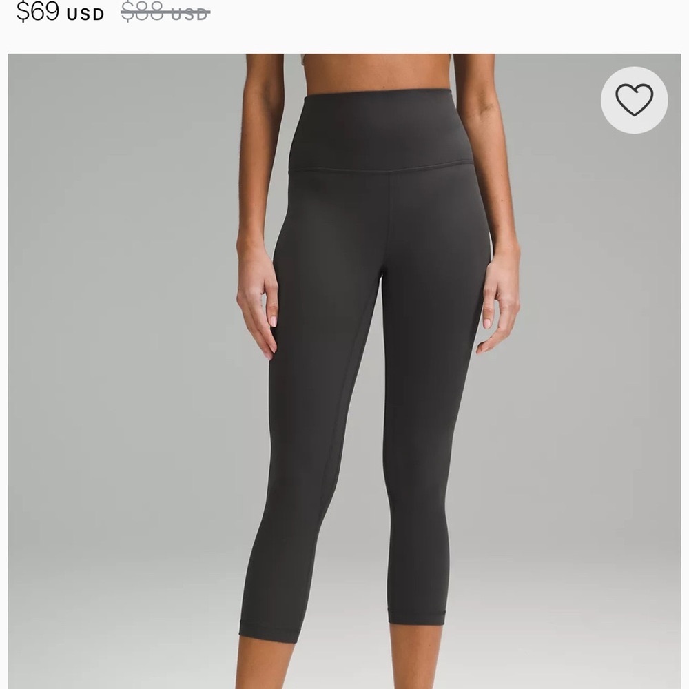 Lululemon sz 6 high waisted 21 in capri